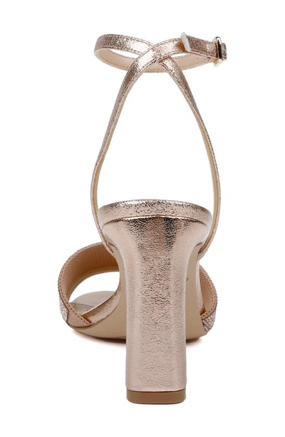 Shop Jewel Badgley Mischka Hattie Ankle Strap Sandal In Rose Gold