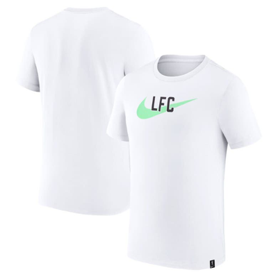 Shop Nike White Liverpool Swoosh T-shirt