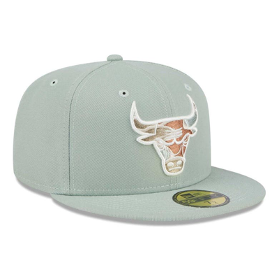 Shop New Era Green Chicago Bulls Springtime Camo 59fifty Fitted Hat