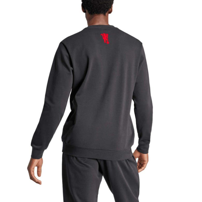 Shop Adidas Originals Adidas Black Manchester United Cultural Story Pullover Sweatshirt