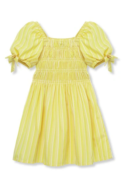 Shop Habitual Kids' Smocked Puff Sleeve Sundress In Yellow