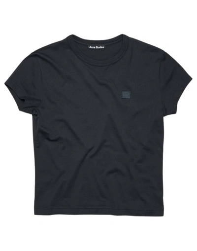 Acne Studios Ellison Face Short Sleeve Shirt In Black