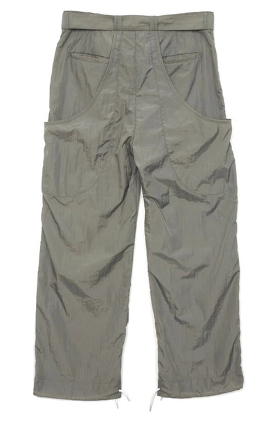 Shop Jungles Belted Nylon Cargo Pants In Green