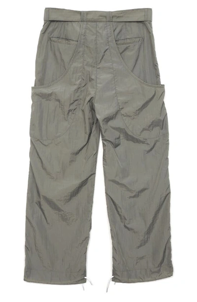 Jungles Belted Nylon Cargo Pants In Green
