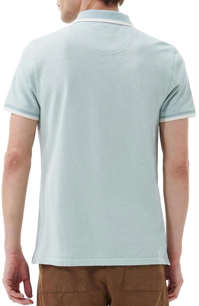 Barbour Men's Barnard Tailored Fit Short Sleeve Polo Shirt In Blue Chalk