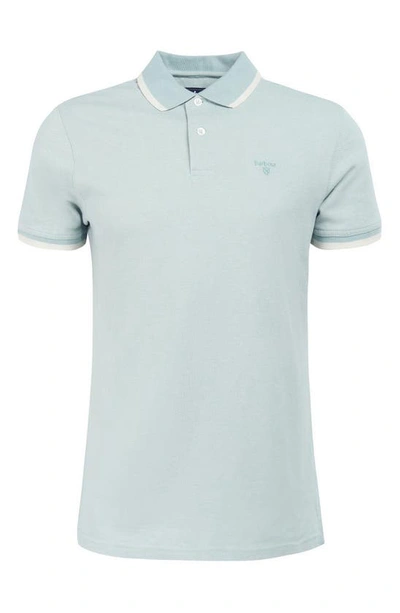 Barbour Men's Barnard Tailored Fit Short Sleeve Polo Shirt In Blue Chalk