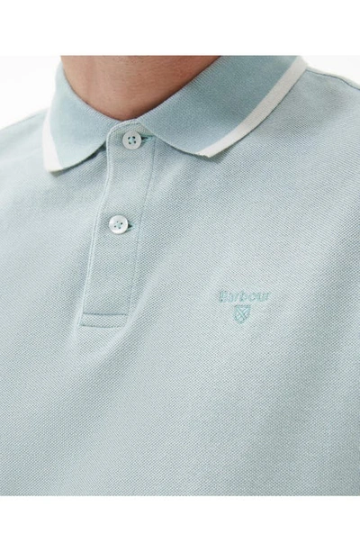 Barbour Men's Barnard Tailored Fit Short Sleeve Polo Shirt In Blue Chalk