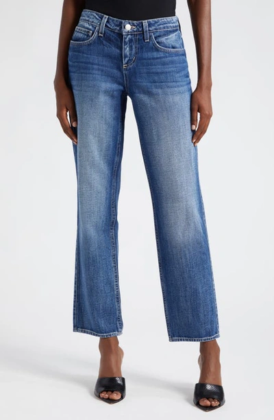 Shop L Agence Nevia Slouch Low Waist Straight Leg Ankle Jeans In Serrano