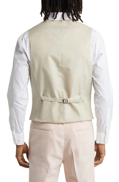 Asos Design Button Front Vest In Pink