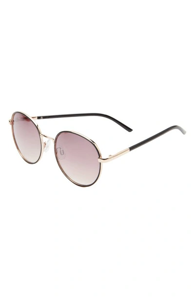 Bp. Gradient Round Sunglasses In Black- Gold