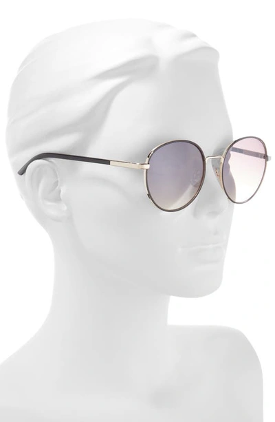Bp. Gradient Round Sunglasses In Black- Gold