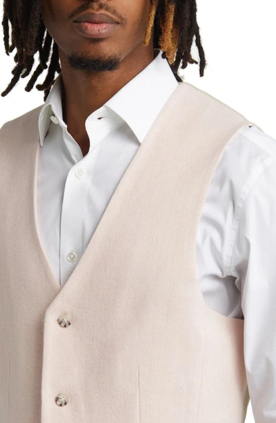 Asos Design Button Front Vest In Pink