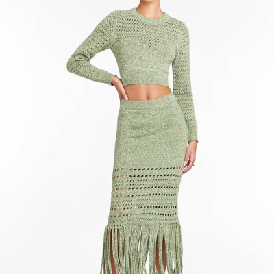 Shop Amanda Uprichard Jayla Knit Set In Green