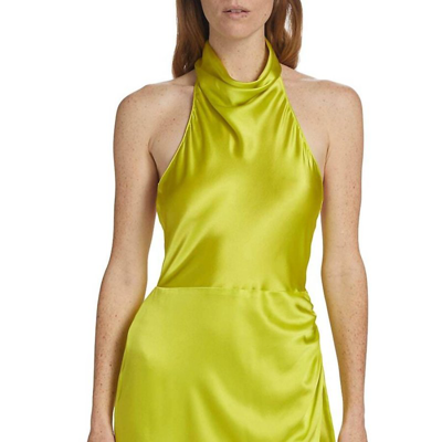 Shop Amanda Uprichard Joanne Silk Dress In Green