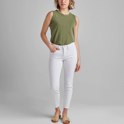 Shop Jag Mid Rise Cecilia Skinny Jeans In White