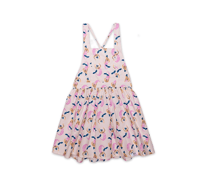 Shop Worthy Threads Tie Back Dress In Mermaids In Pink