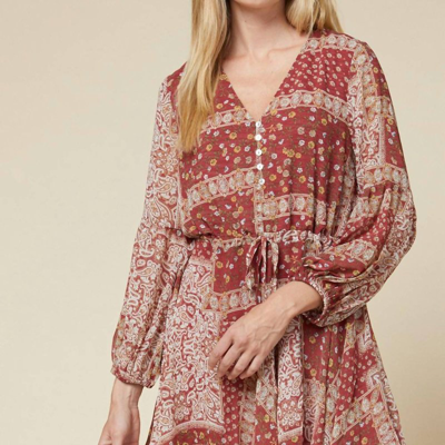 Shop Entro Paisley Print Dress In Red