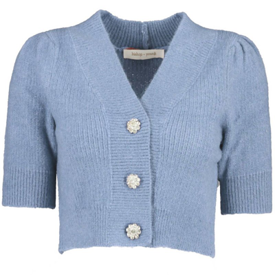 Shop Bishop + Young Emerson Crop Sweater In Blue