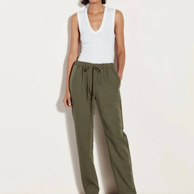 Shop Enza Costa Twill Easy Pant In Green