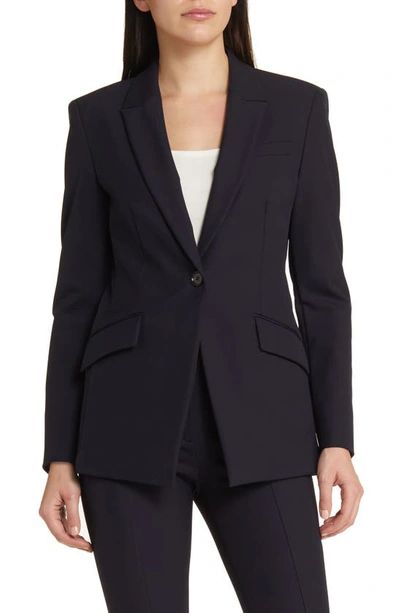 HUGO BOSS BOSS JABINALAH ONE-BUTTON PERFORMANCE BLAZER 