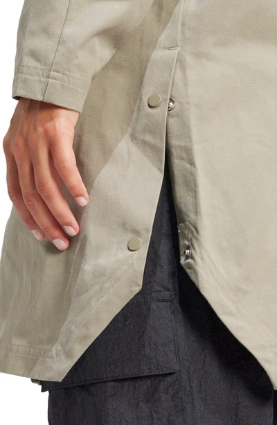 Shop Adidas Originals Tiro Cotton Zip-up Jacket In Silver Pebble/ Black