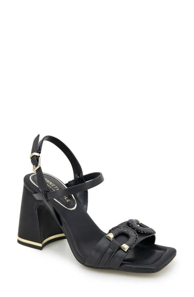 Shop Kenneth Cole New York Jessie Ankle Strap Sandal In Black Leather
