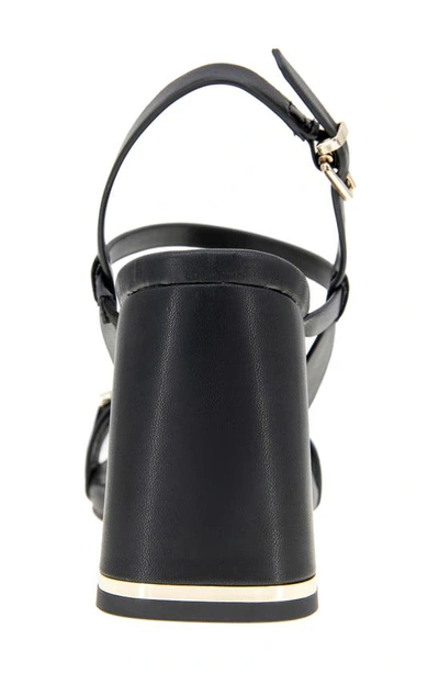 Shop Kenneth Cole New York Jessie Ankle Strap Sandal In Black Leather