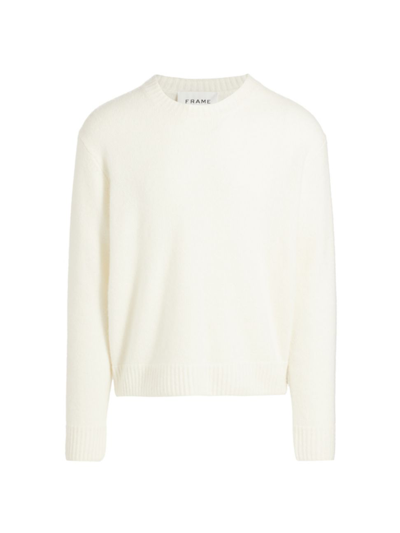 Shop Frame Men's Cashmere-blend Crewneck Sweater In Vanilla