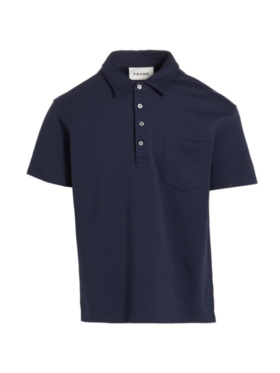 Shop Frame Men's Duo Fold Polo Shirt In Navy