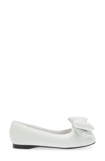 Shop Jeffrey Campbell Bow-out Ballet Flat In Ice
