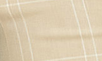Asos Design Skinny Suit Pants In Stone Windowpane Check-neutral In Stone