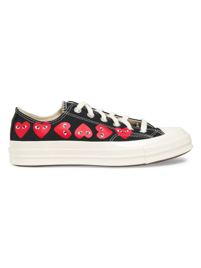 Shop Comme Des Garçons Cdg Play X Converse Women's Chuck Taylor All Star Heart Low-top Sneakers In Black