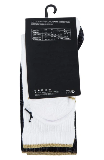 Shop Jordan Kids' Assorted 2-pack Cushioned Crew Socks In Black