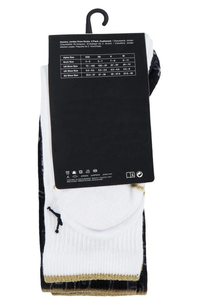 Jordan Kids' Assorted 2-pack Cushioned Crew Socks In Black