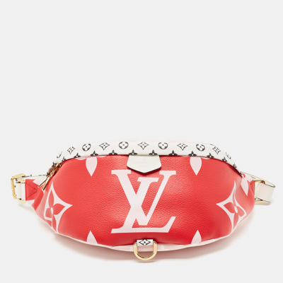 Pre-owned Louis Vuitton Multicolor Giant Monogram Canvas Bumbag In Red