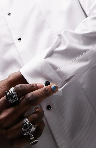 Shop Topman Bib Detail Button-up Shirt In White