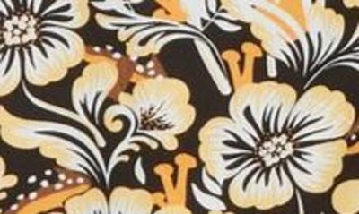 Shop Dickies Roseburg Floral Short Sleeve Button-up Camp Shirt In Brown Gardening Floral Print