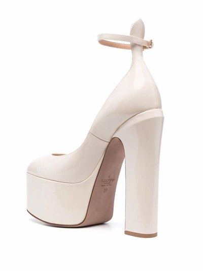 Shop Valentino Garavani Tan-go Patent Leather Pumps In White