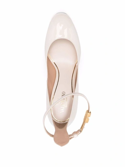 Shop Valentino Garavani Tan-go Patent Leather Pumps In White