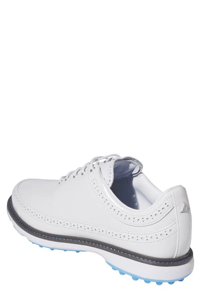 Shop Adidas Golf Mc80 Spikeless Golf Shoe In Grey/ Silver/ Blue Burst