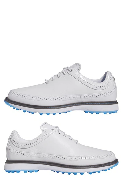 Shop Adidas Golf Mc80 Spikeless Golf Shoe In Grey/ Silver/ Blue Burst