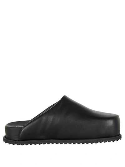 Yume Yume Black Faux Leather Truck Sandals In Black