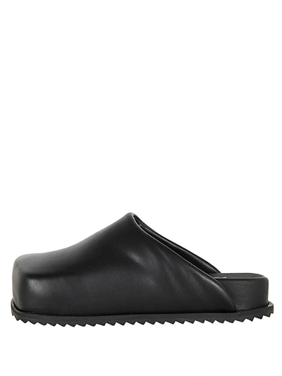 Yume Yume Black Faux Leather Truck Sandals In Black