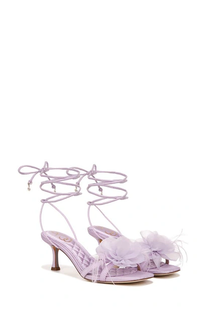 Shop Sam Edelman Pammie Ankle Tie Sandal In Orchid Blossom