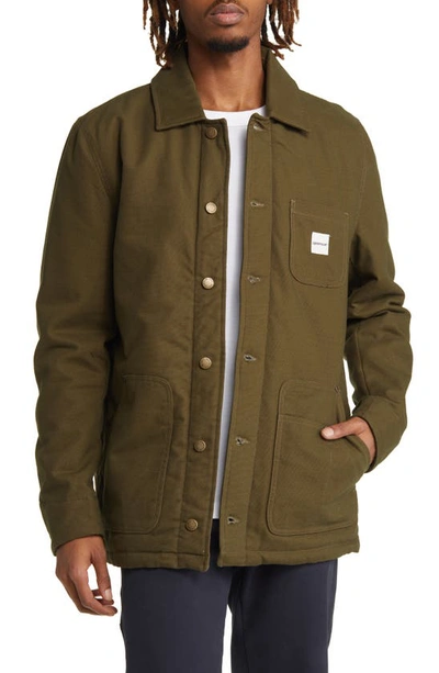 Shop Cat Wwr Canvas Workwear Jacket In Military Green