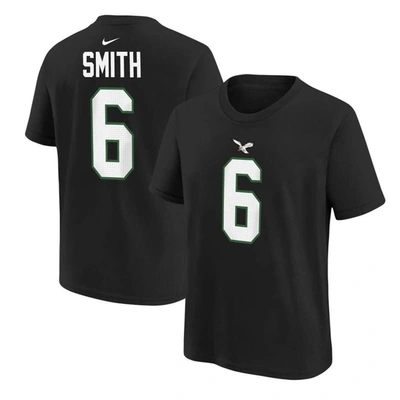 Shop Nike Youth  Devonta Smith Black Philadelphia Eagles Player Name & Number T-shirt