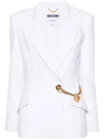 Shop Moschino Jackets In White