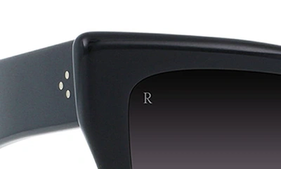Shop Raen Marza 53mm Square Sunglasses In Crystal Black / Nimbus Mirror