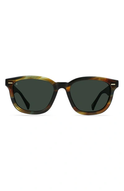 Shop Raen Myles 53mm Round Sunglasses In Cove / Green
