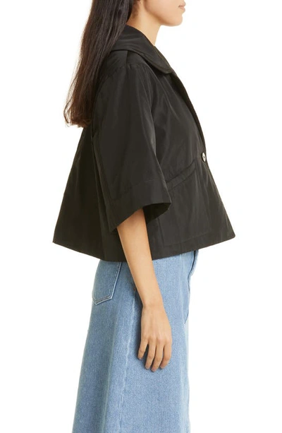 Shop Ganni Padded Recycled Polyester Jacket In Black